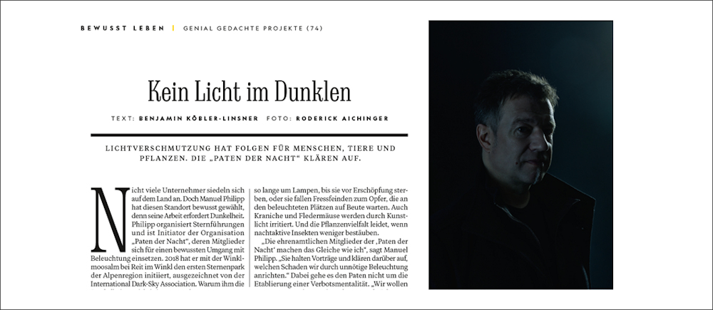 Lichtverschmutzung, National Geographic, Paten der Nacht